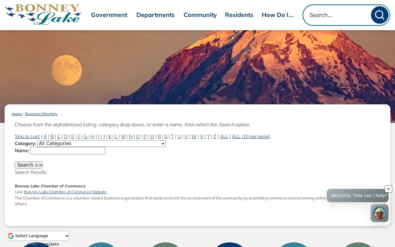 Bonney Lake residents directory public business and organization search