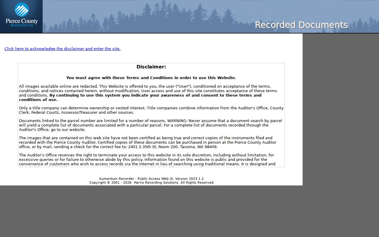 Bonney Lake previous residents ARMS deed search
